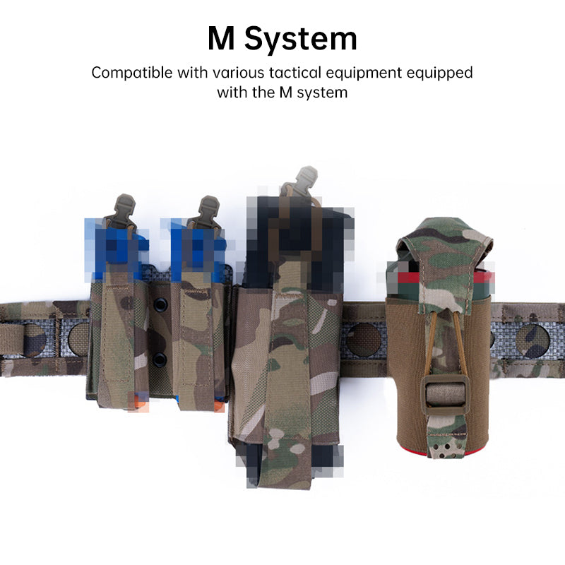Tactical Smoke Grenade Pouch, MOLLE Bag with Elastic/Fixed Buckle, Outdoor Hunting Accessory, Airsoft Training Gear