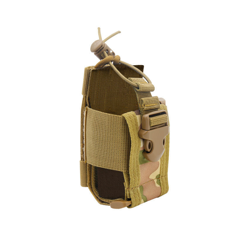Tactical Radio Pouch with Utility Pocket - MOLLE-Compatible Waist Pack for Walkie Talkie, Hunting & Airsoft Accessories