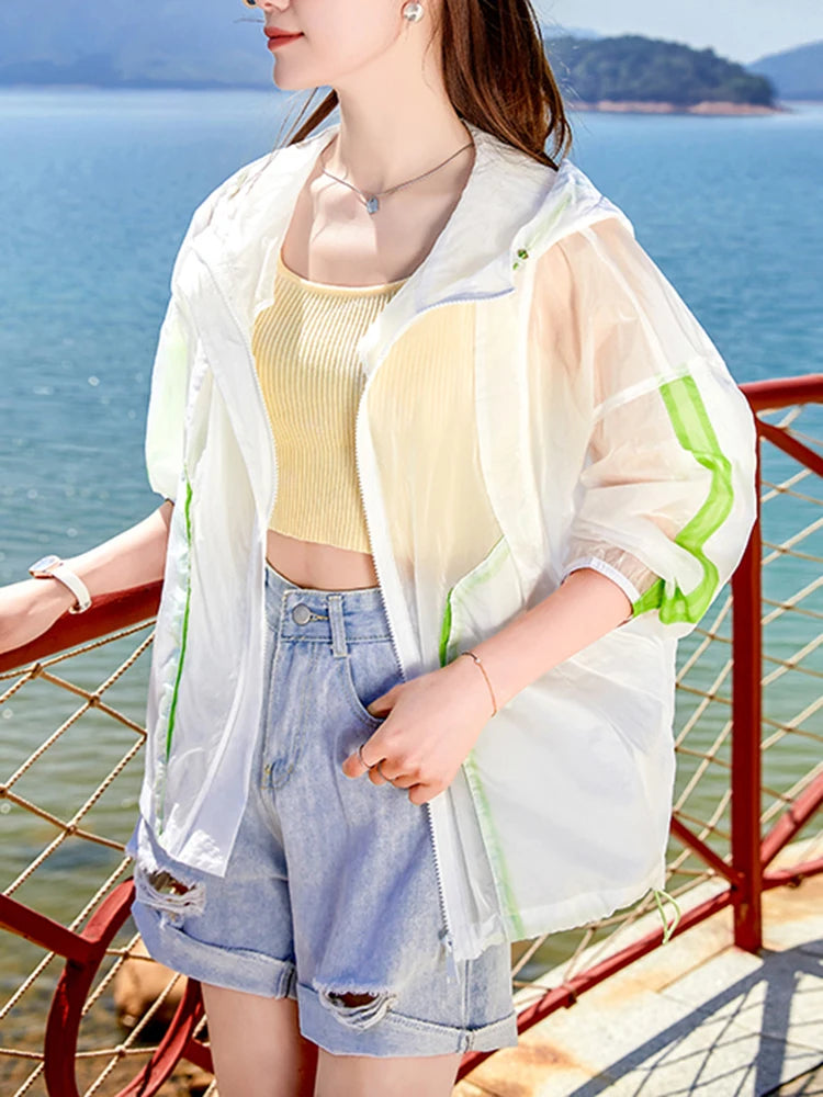 Outdoor sun protection suit breathable thin jacket