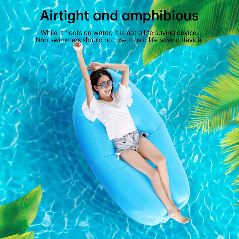 Outdoor lazy inflatable sofa Portable beach air sofa Foldable inflatable camping sofa bed One-person sleeping bag