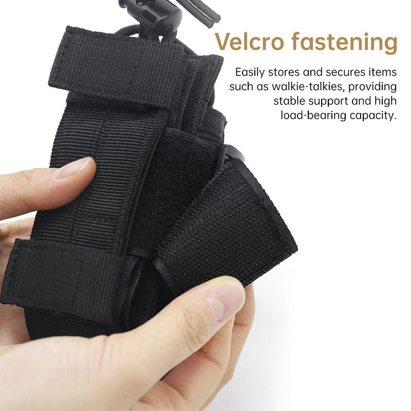 Tactical Radio Pouch with Utility Pocket - MOLLE-Compatible Waist Pack for Walkie Talkie, Hunting & Airsoft Accessories