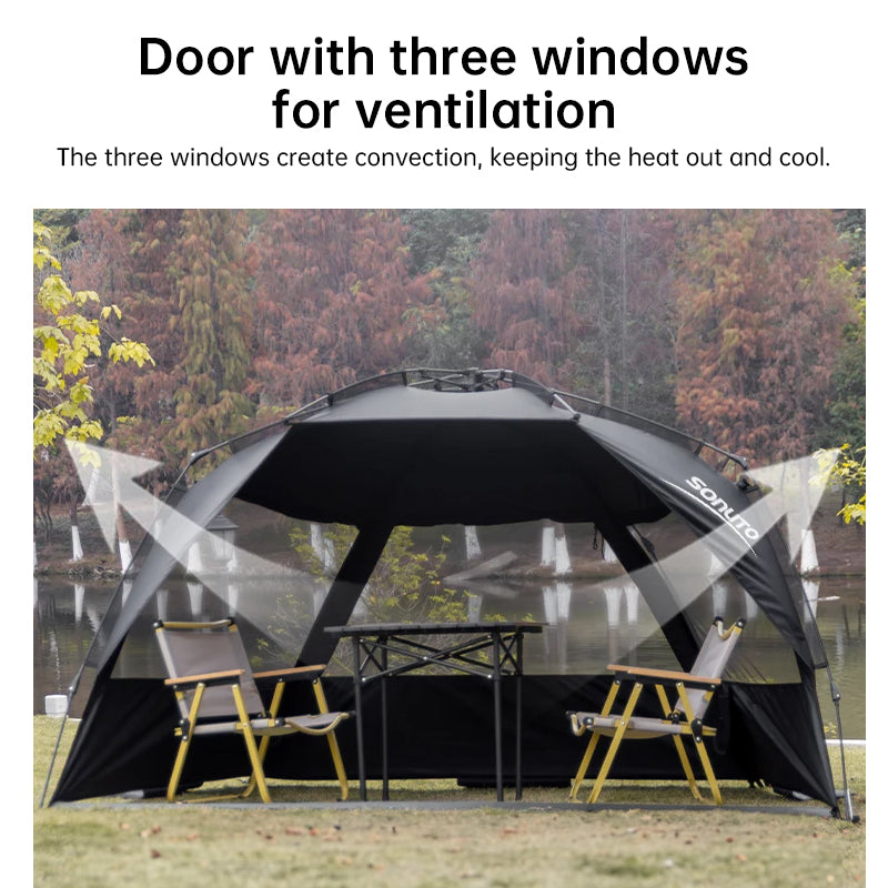 3-4 Person One-Touch Beach & Camping Tent – UV-Resistant, Quick Setup