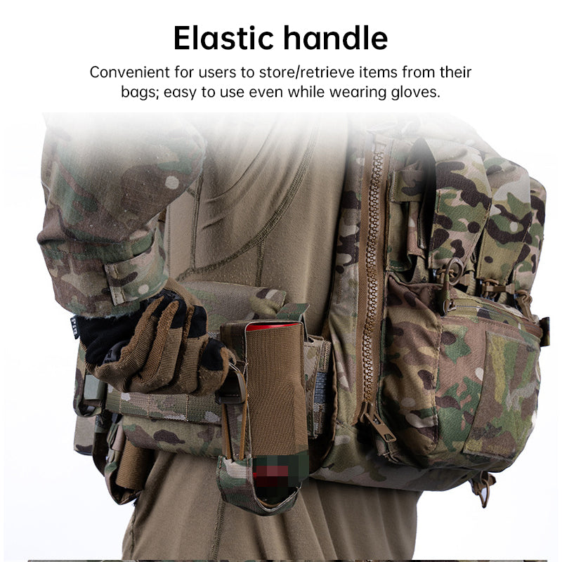 Tactical Smoke Grenade Pouch, MOLLE Bag with Elastic/Fixed Buckle, Outdoor Hunting Accessory, Airsoft Training Gear