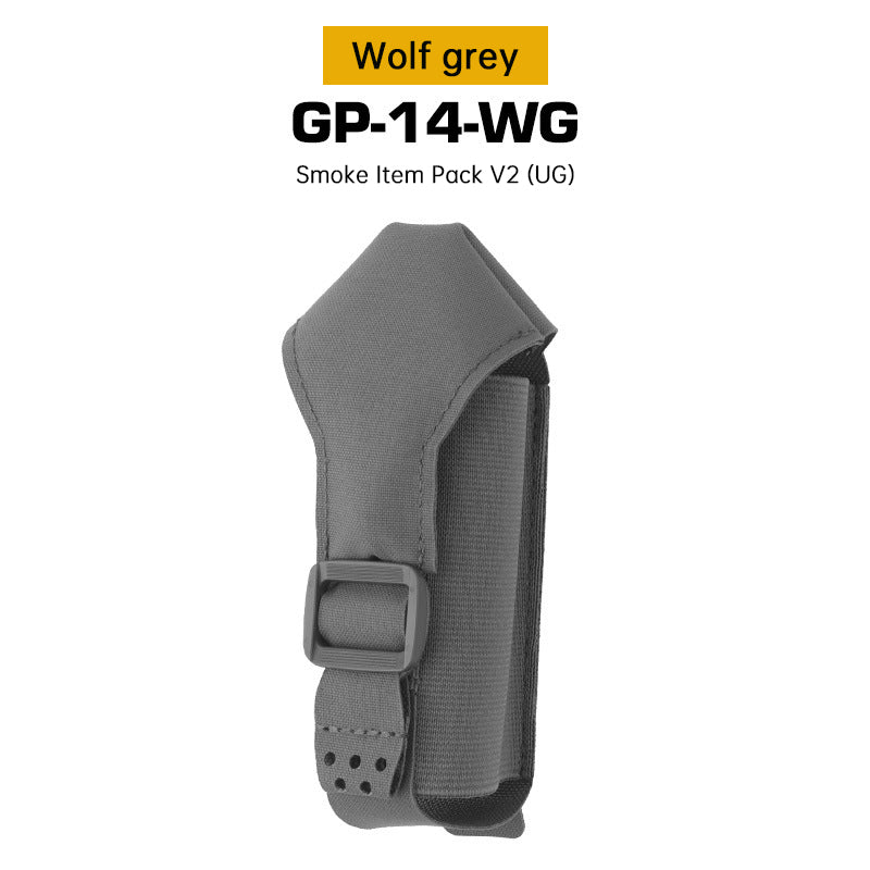 Tactical Smoke Grenade Pouch, MOLLE Bag with Elastic/Fixed Buckle, Outdoor Hunting Accessory, Airsoft Training Gear