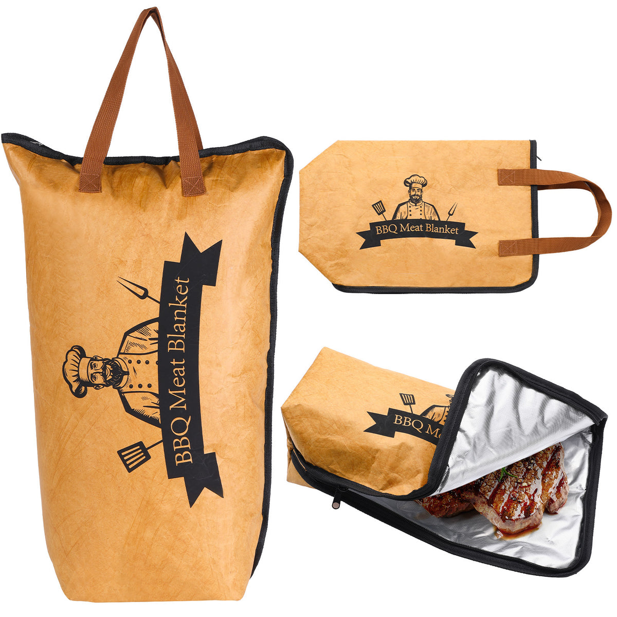Cross-border DuPont Paper Barbecue Meat Resting Bag, Insulated Aluminum Foil Reusable Self-sealing Packaging Bag