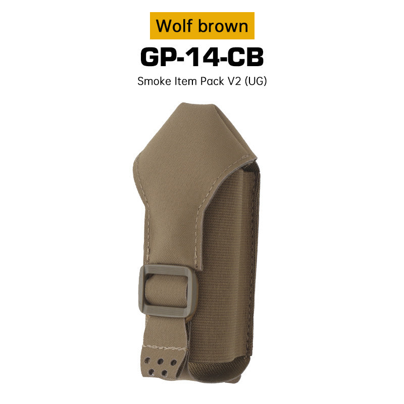 Tactical Smoke Grenade Pouch, MOLLE Bag with Elastic/Fixed Buckle, Outdoor Hunting Accessory, Airsoft Training Gear