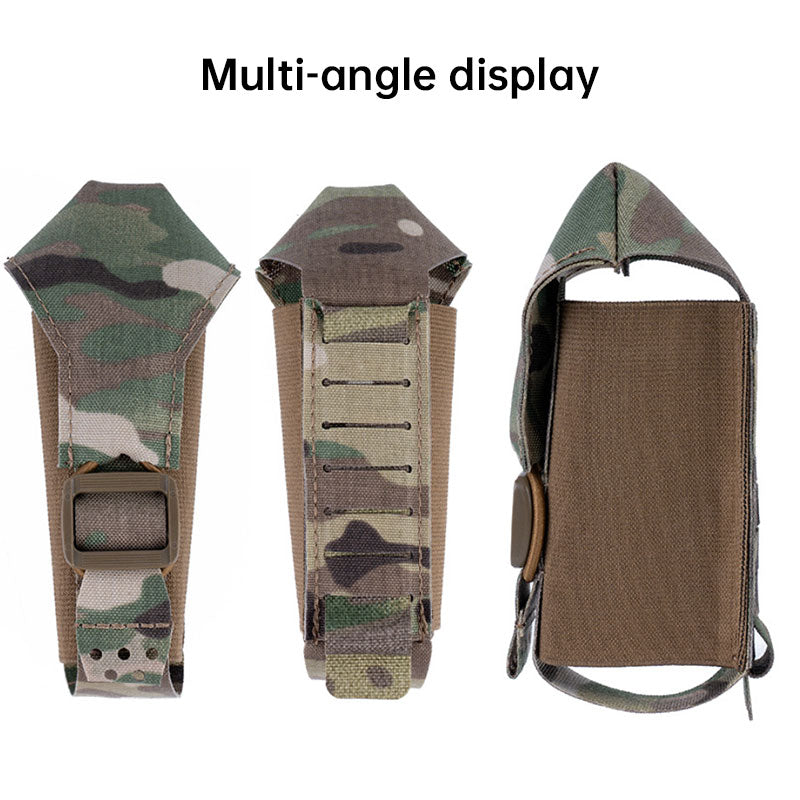 Tactical MOLLE Grenade/Magazine Pouch - Elastic & Fixed Straps for Outdoor/Airsoft Use