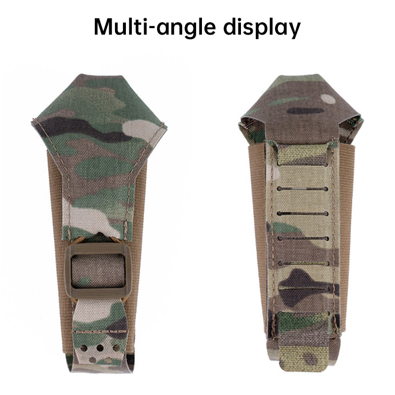 Tactical Smoke Grenade Pouch, MOLLE Bag with Elastic/Fixed Buckle, Outdoor Hunting Accessory, Airsoft Training Gear
