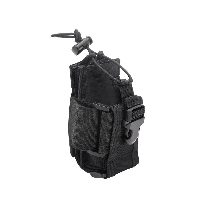 Tactical Radio Pouch with Utility Pocket - MOLLE-Compatible Waist Pack for Walkie Talkie, Hunting & Airsoft Accessories
