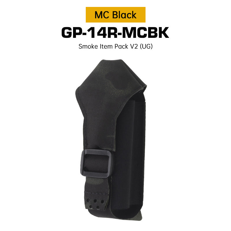 Tactical Smoke Grenade Pouch, MOLLE Bag with Elastic/Fixed Buckle, Outdoor Hunting Accessory, Airsoft Training Gear