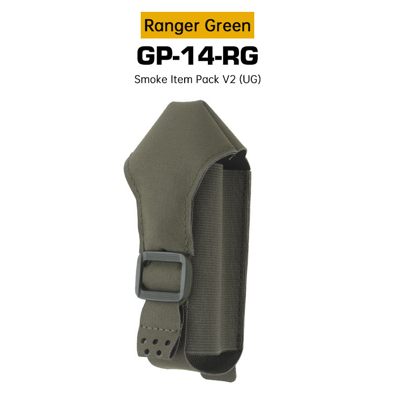 Tactical Smoke Grenade Pouch, MOLLE Bag with Elastic/Fixed Buckle, Outdoor Hunting Accessory, Airsoft Training Gear